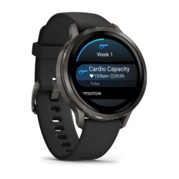Garmin Venu 4 41mm Slate with Black Silicone Band