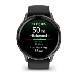 Garmin Venu 4 45mm Slate with Black Silicone Band
