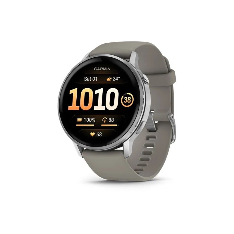 Garmin Venu 4 45mm Silver with Silver Gray Silicone Band