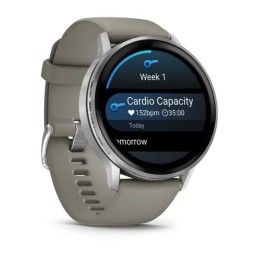 Garmin Venu 4 45mm Silver with Silver Gray Silicone Band