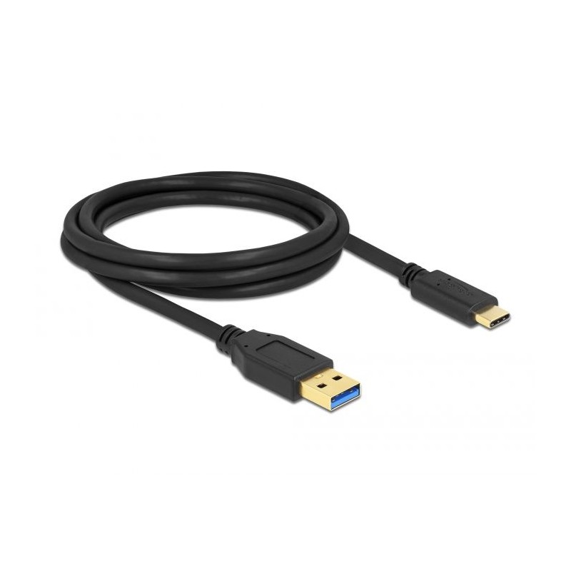 DeLock  SuperSpeed USB (USB3.2 Gen1) Cable Type-A to USB Type-C 2m Black