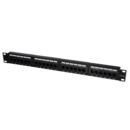 Logilink Cat.5e Patch Panel 24 ports unshielded 19 inch rack mount Black
