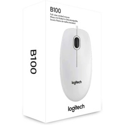 Logitech B100 Optical USB Mouse White