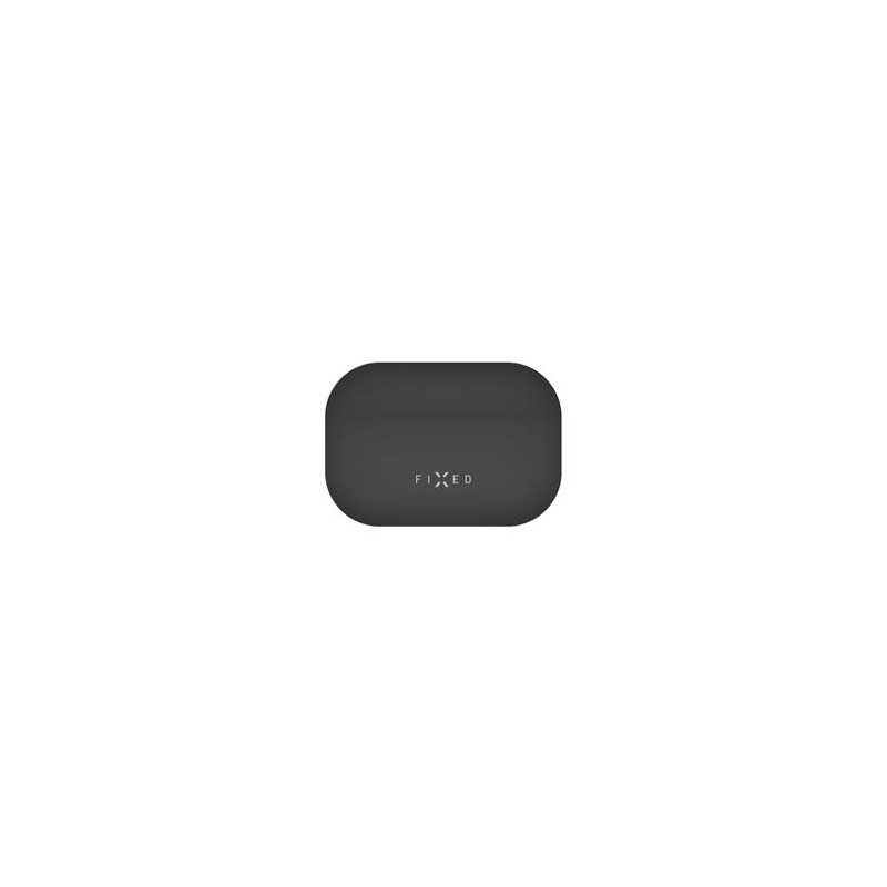 FIXED Silky szilikon tok Apple Airpods Pro fülhallgatóhoz, fekete