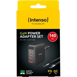Intenso W140A3C GaN adapter + C520C cable Black