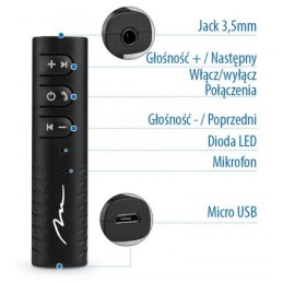 Media-Tech Bluetooth 4.1 Audio Adapter Black