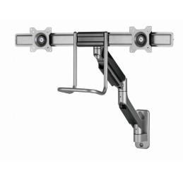 Gembird MA-WA2-02 Adjustable wall 2-display mounting arm, 17”-32” Black