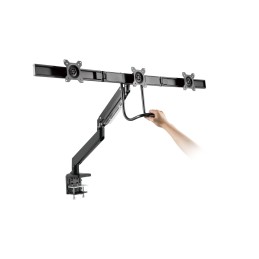Gembird MA-DA3-03 Desk mounted adjustable monitor arm for 3 monitors 17"-27" Black