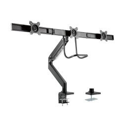 Gembird MA-DA3-03 Desk mounted adjustable monitor arm for 3 monitors 17"-27" Black