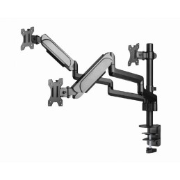 Gembird MA-DA3-01 Desk mounted adjustable mounting arm for 3 monitors full-motion 17"-27" Black