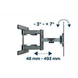 Gembird WM-80ST-01 Full-motion TV wall mount 40”-80” Black