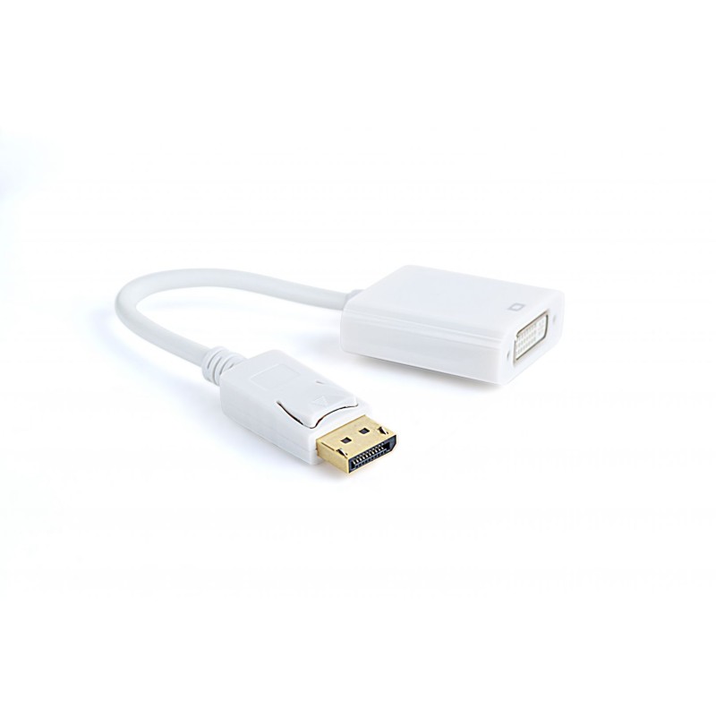 Gembird A-DPM-DVIF-002-W DisplayPort to DVI adapter cable White