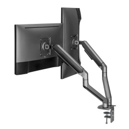 Gembird MA-DA2-05 Desk mounted adjustable double monitor arm 17"-32" Space Grey