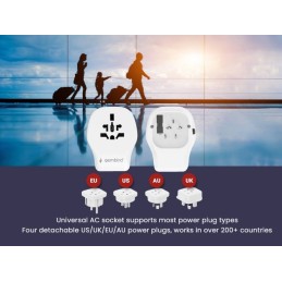 Gembird Universal travel power adapter 20W White