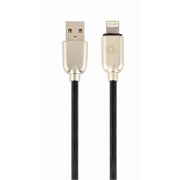 Gembird CC-USB2R-AMLM-1M Premium rubber 8-pin charging and data cable 1m Black