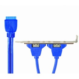Gembird Dual USB 3.0 receptacle on bracket
