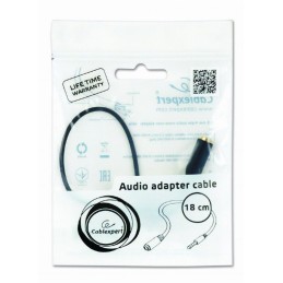 Gembird CCA-419 3.5 MM 4-PIN audio cross-over adapter cable 0,18m Black