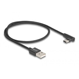 DeLock USB 2.0 Type-A male to USB Type-C cable 0,5m Black