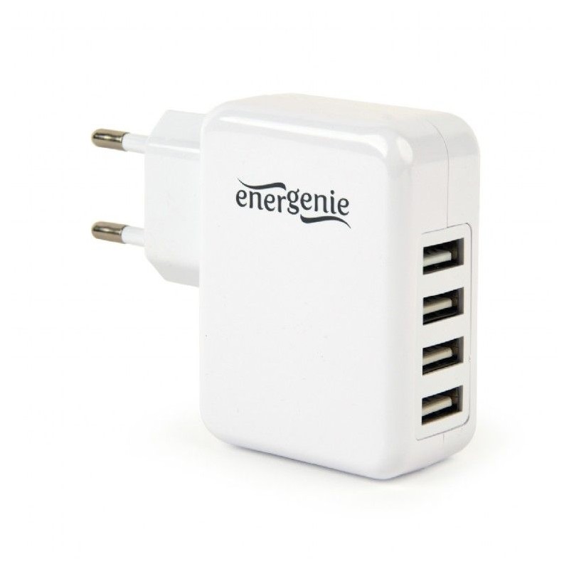 Gembird EG-U4AC-02 Universal USB Charger White