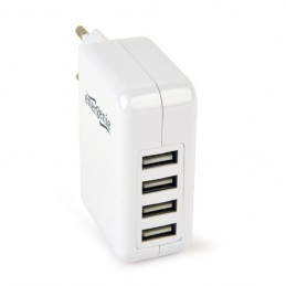Gembird EG-U4AC-02 Universal USB Charger White