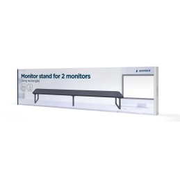 Gembird MS-TABLE2-01 Monitor stand for 2 monitors (Long Rectangle)