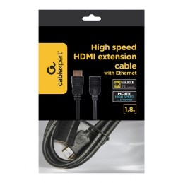 Gembird CC-HDMI4X-6 High speed HDMI extension cable with Ethernet 1,8m Black