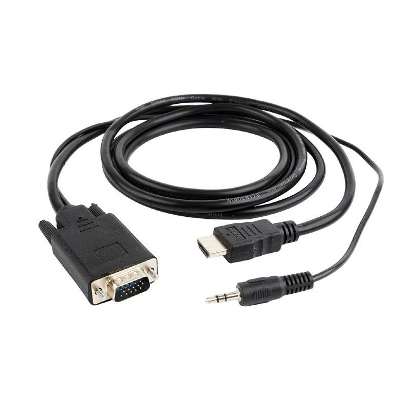 Gembird A-HDMI-VGA-03-10 HDMI to VGA and audio adapter cable single port 3m Black