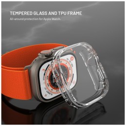 FIXED tok védő üveggel Apple Watch Ultra 49mm/Ultra 2 49mm, átlátszó