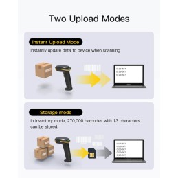 Inateck BCST-23 Vonalkódolvasó Black