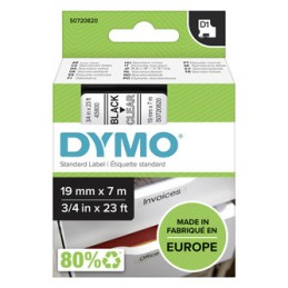 Dymo 45800 átlátszó alapon fekete eredeti feliratozó szalag (S0720820)