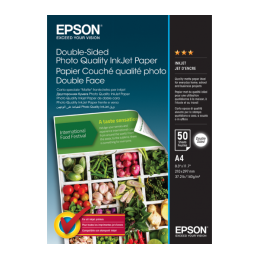 Epson S400059 kétoldalas eredeti fotópapír (A4, 50 lap, 120g)