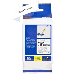 Brother TZe-FX261 laminált P-touch szalag (36mm) Black on White - 8m