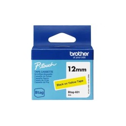 Brother BTAG-631 sárga alapon fekete eredeti feliratozó szalag