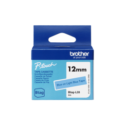 Brother BTAG-L33 világoskék alapon kék eredeti feliratozó szalag