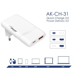 Akyga AK-CH-31 65W Wall Charger White