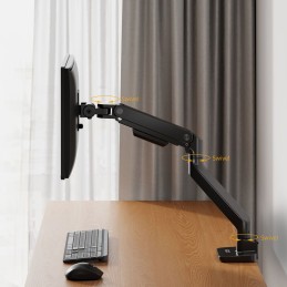 ACT AC8340 Single Monitor Arm Office Premium with Gas Spring