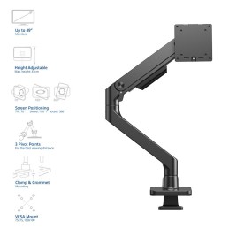 ACT AC8340 Single Monitor Arm Office Premium with Gas Spring