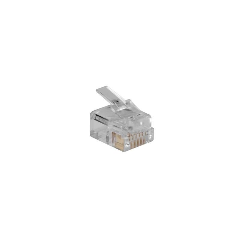 ACT RJ12 (6P/6C) modulaire connector for round cable with stranded conductors 25db/csomag