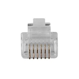 ACT RJ12 (6P/6C) modulaire connector for round cable with stranded conductors 25db/csomag