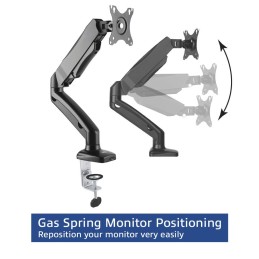 ACT AC8311 Gas Spring Monitor Arm Office 13"-32" Black