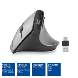 ACT A5155 Ergonomic Wireless Bluetooth Mouse Black