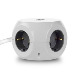 ACT Power Strip Cube F Socket Hálózati Elosztó 3DIN 1,5m White