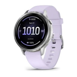 Garmin Venu 4 41mm Silver with Periwinkle Silicone Band