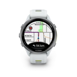 Garmin Forerunner 970 Titanium with Whitestone Case and Whitestone/Translucent Amp Yellow Band