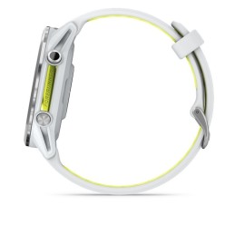 Garmin Forerunner 970 Titanium with Whitestone Case and Whitestone/Translucent Amp Yellow Band