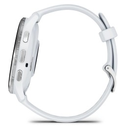 Garmin Venu 3 Silver Stainless Steel Bezel with Whitestone Case and Silicone Band