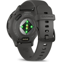 Garmin Venu 3S Slate Stainless Steel Bezel with Pebble Grey Case and Silicone Band