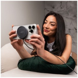FIXED MagPad Qi2 vezeték nélküli töltő, MagSafe támogatás szürke