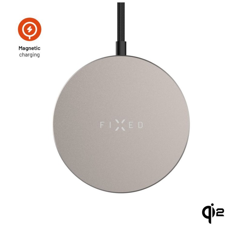 FIXED MagPad Slim Qi2 MagSafe Wireless töltő Titan