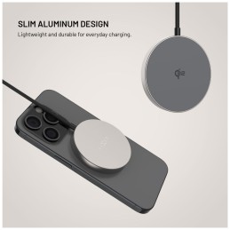 FIXED MagPad Slim Qi2 MagSafe Wireless töltő Titan